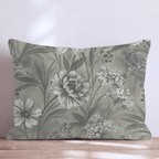 Olive Wildflower Throw Pillow throw pillow - Hillcroft Home