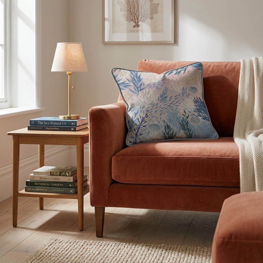 Ombre Ocean Throw Pillow - Hillcroft Home