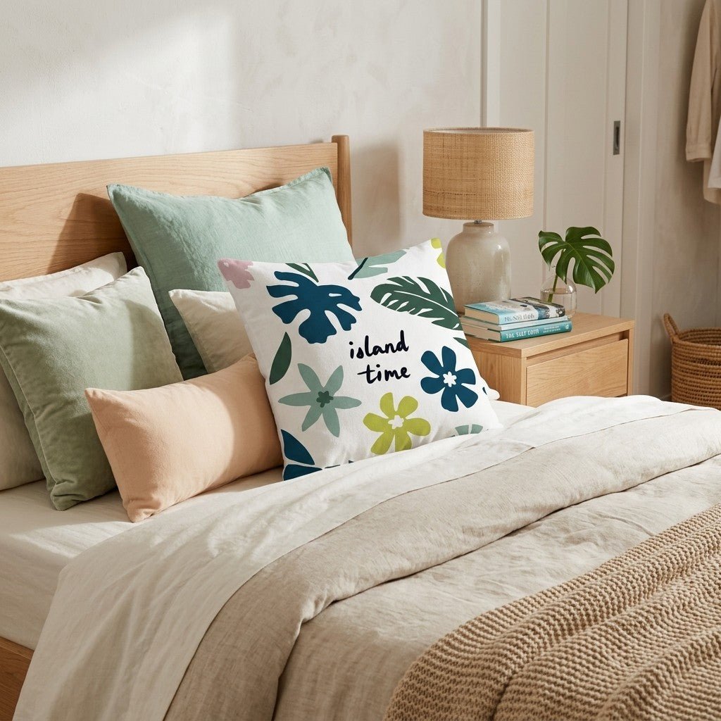 On Island Time Throw Pillow - Hillcroft Home