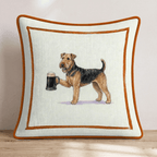 On Tap Airedale Throw Pillow - Hillcroft Home