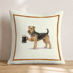 On Tap Airedale Throw Pillow - Hillcroft Home