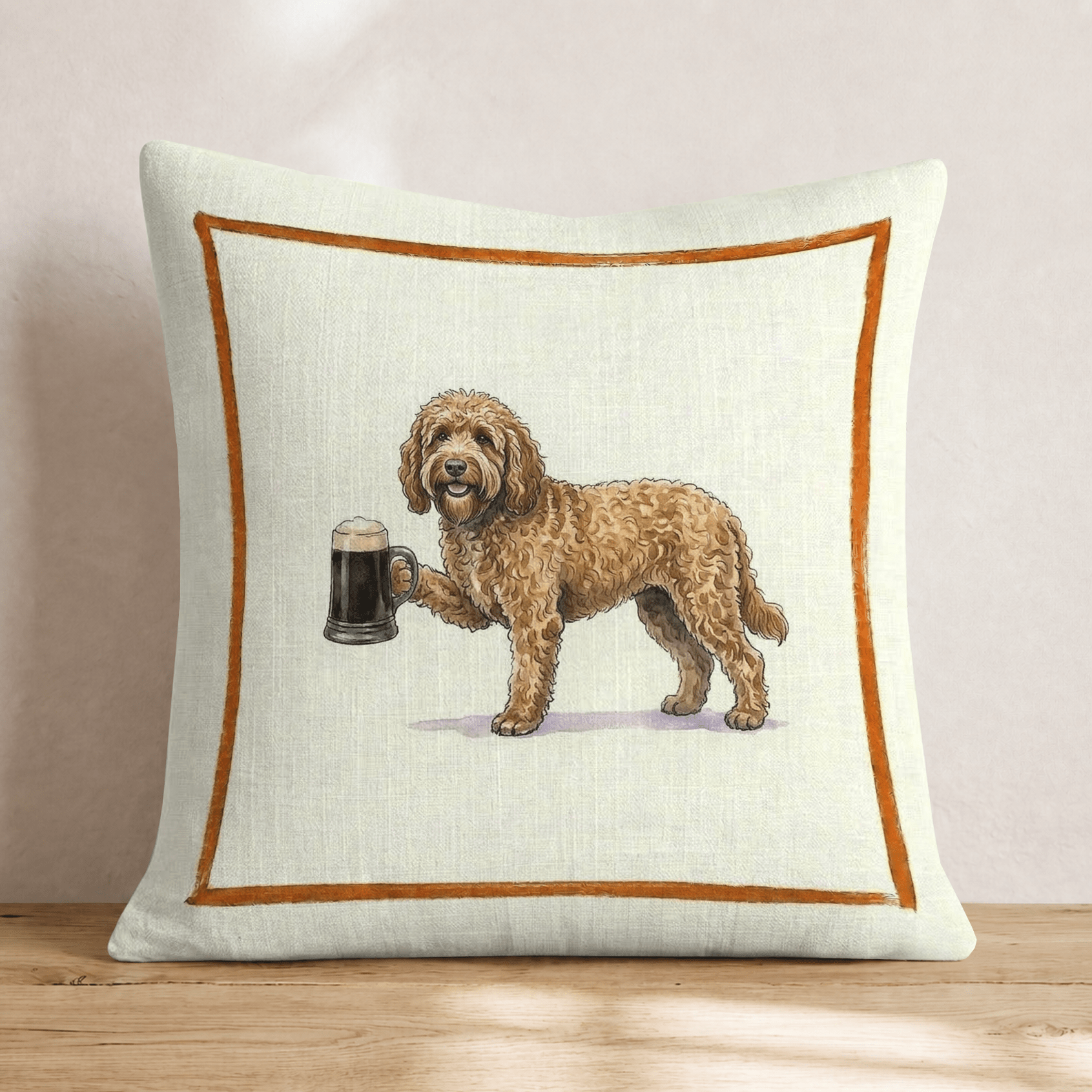 On Tap Barbet Throw Pillow - Hillcroft Home