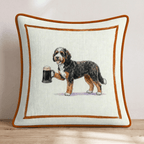 On Tap Bernedoodle Throw Pillow - Hillcroft Home