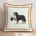On Tap Bernese Mountain Dog Throw Pillow - Hillcroft Home