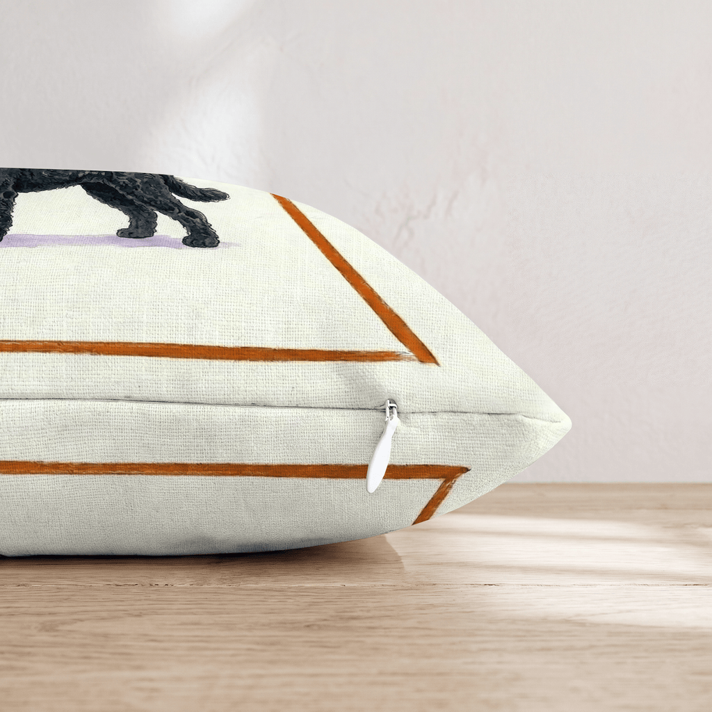 On Tap Black Goldendoodle Throw Pillow - Hillcroft Home