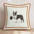 On Tap Boston Terrier Throw Pillow - Hillcroft Home