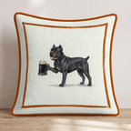 On Tap Cane Corso Throw Pillow - Hillcroft Home