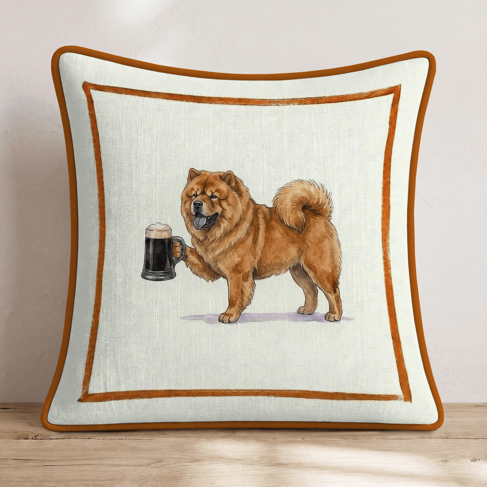 On Tap Chow Chow Throw Pillow - Hillcroft Home