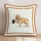 On Tap Cocker Spaniel Throw Pillow - Hillcroft Home