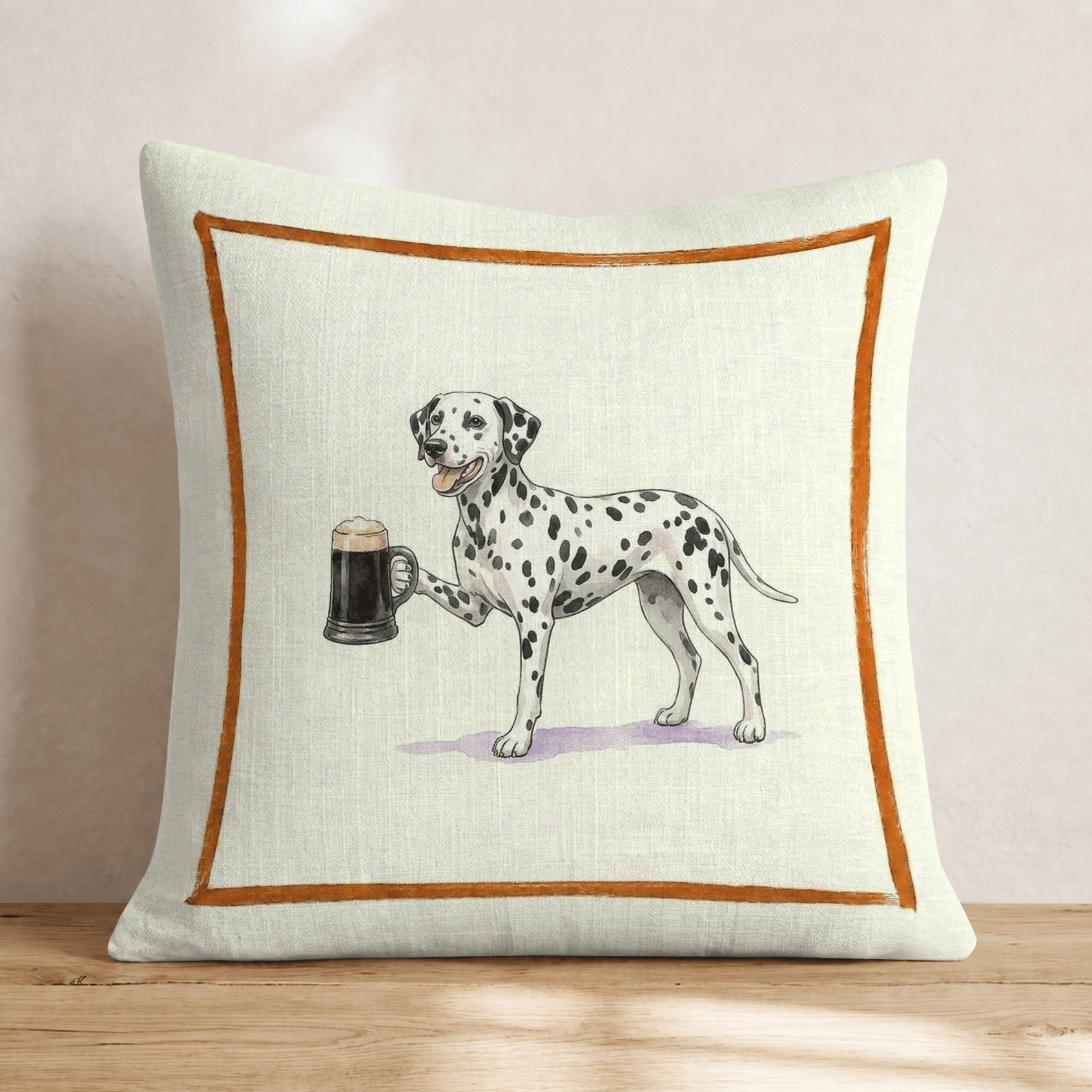 On Tap Dalmation Throw Pillow - Hillcroft Home