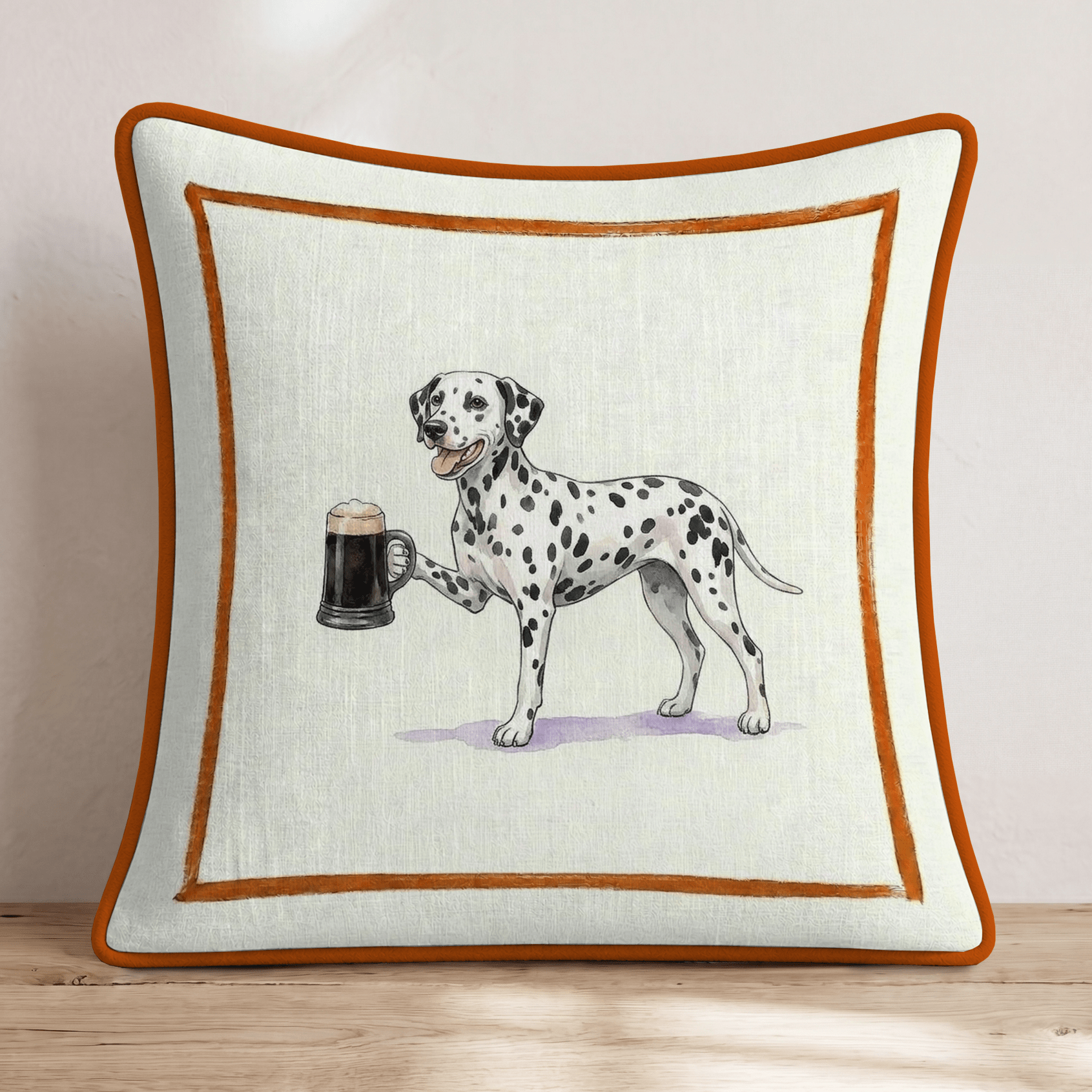 On Tap Dalmation Throw Pillow - Hillcroft Home