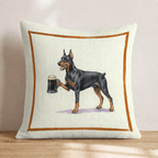 On Tap Doberman Throw Pillow - Hillcroft Home