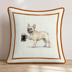 On Tap Frenchie Throw Pillow - Hillcroft Home
