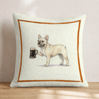 On Tap Frenchie Throw Pillow - Hillcroft Home