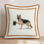 On Tap German Shepherd Throw Pillow - Hillcroft Home