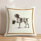 On Tap German Shorthaired Pointer Throw Pillow - Hillcroft Home