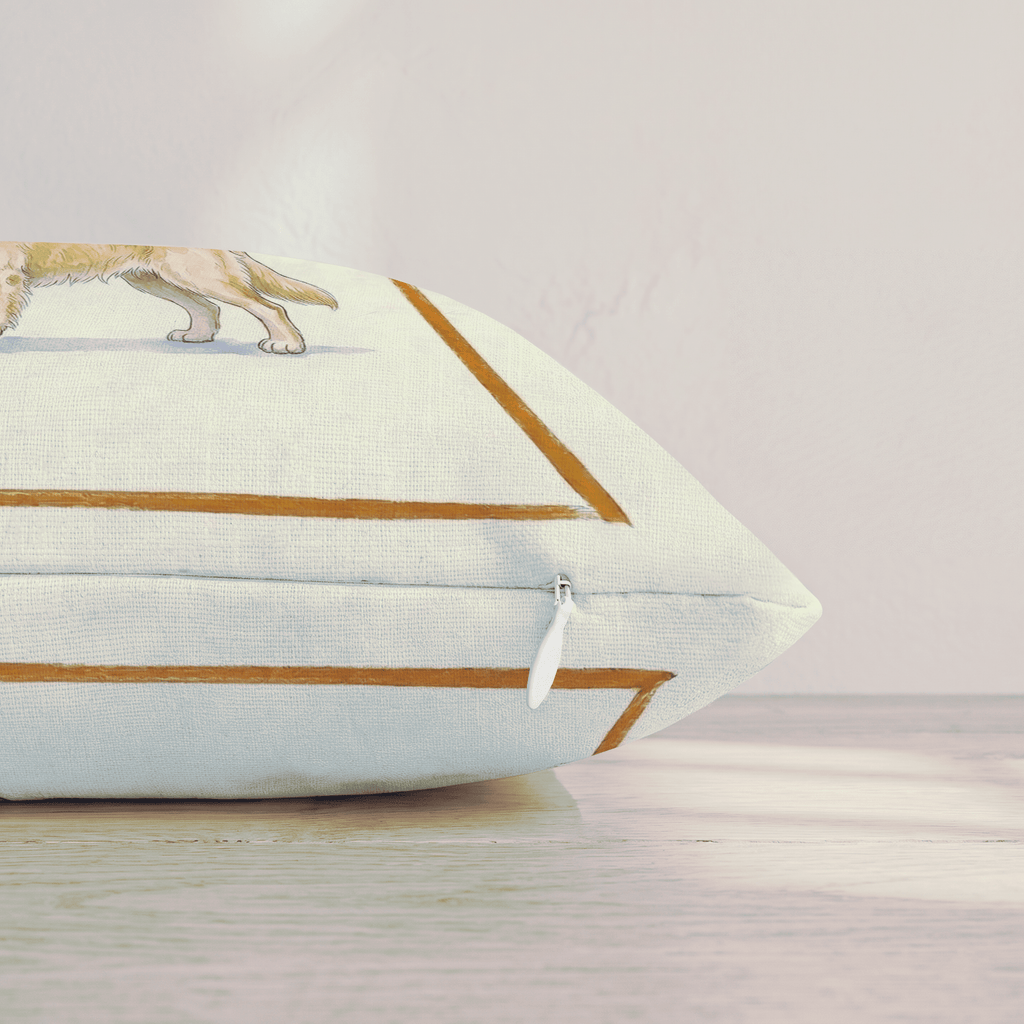 On Tap Golden Retriever Throw Pillow throw pillow - Hillcroft Home