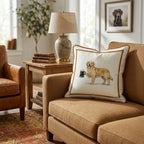 On Tap Golden Retriever Throw Pillow - Hillcroft Home