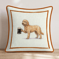 On Tap Goldendoodle Throw Pillow - Hillcroft Home