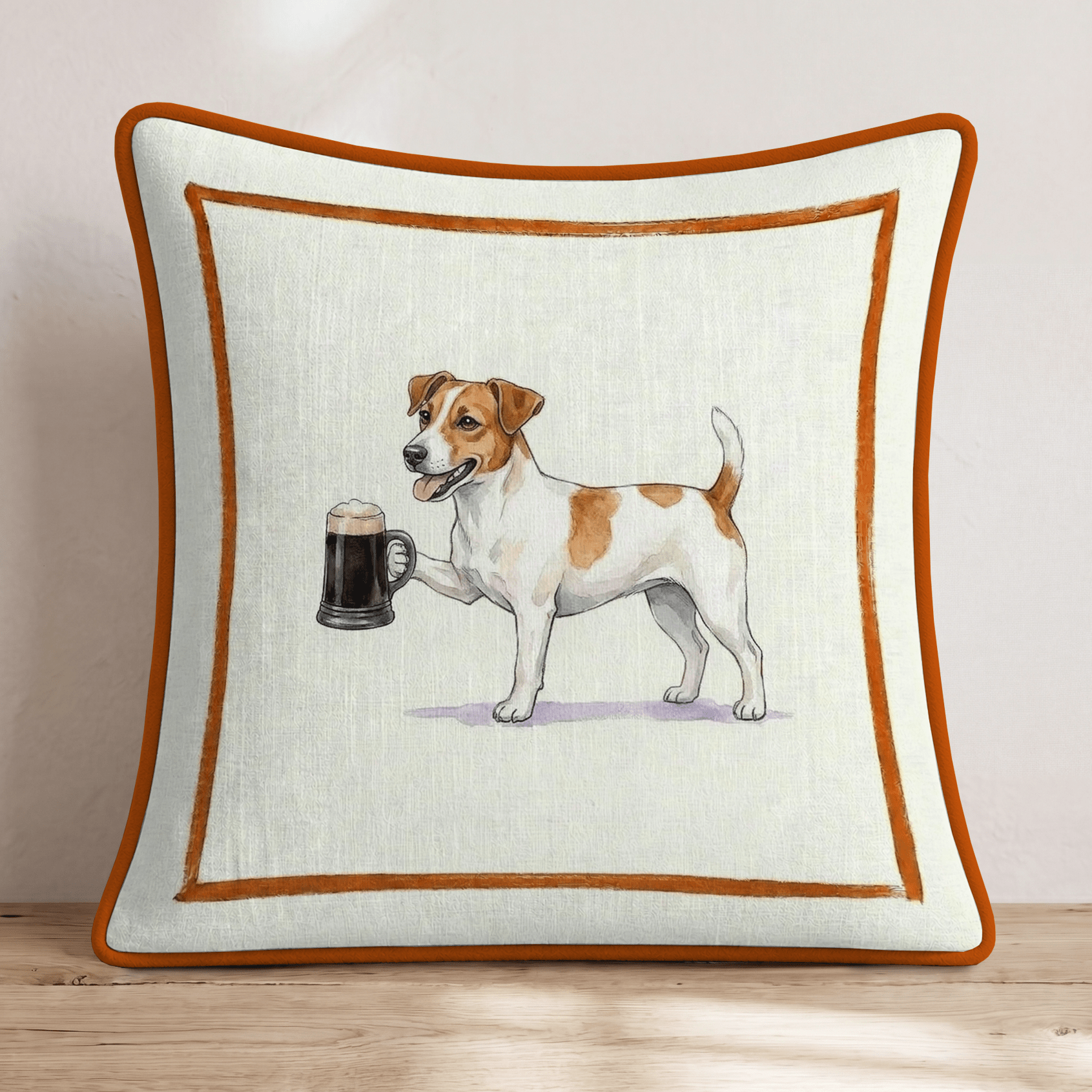 On Tap Jack Russell Throw Pillow - Hillcroft Home