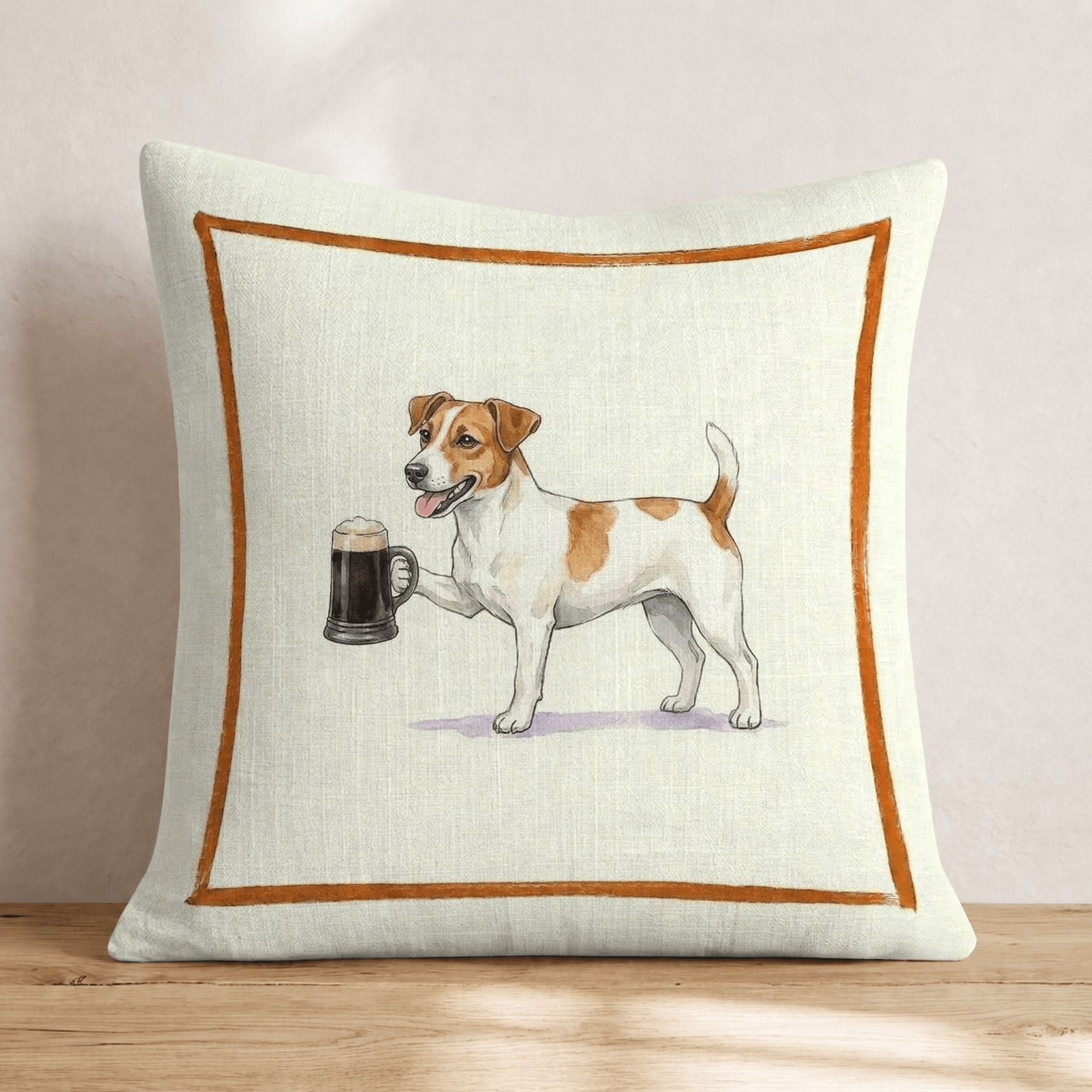 On Tap Jack Russell Throw Pillow - Hillcroft Home