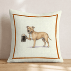 On Tap Pit Bull Throw Pillow - Hillcroft Home