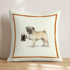 On Tap Pug Throw Pillow - Hillcroft Home