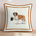 On Tap Saint Bernard Throw Pillow - Hillcroft Home