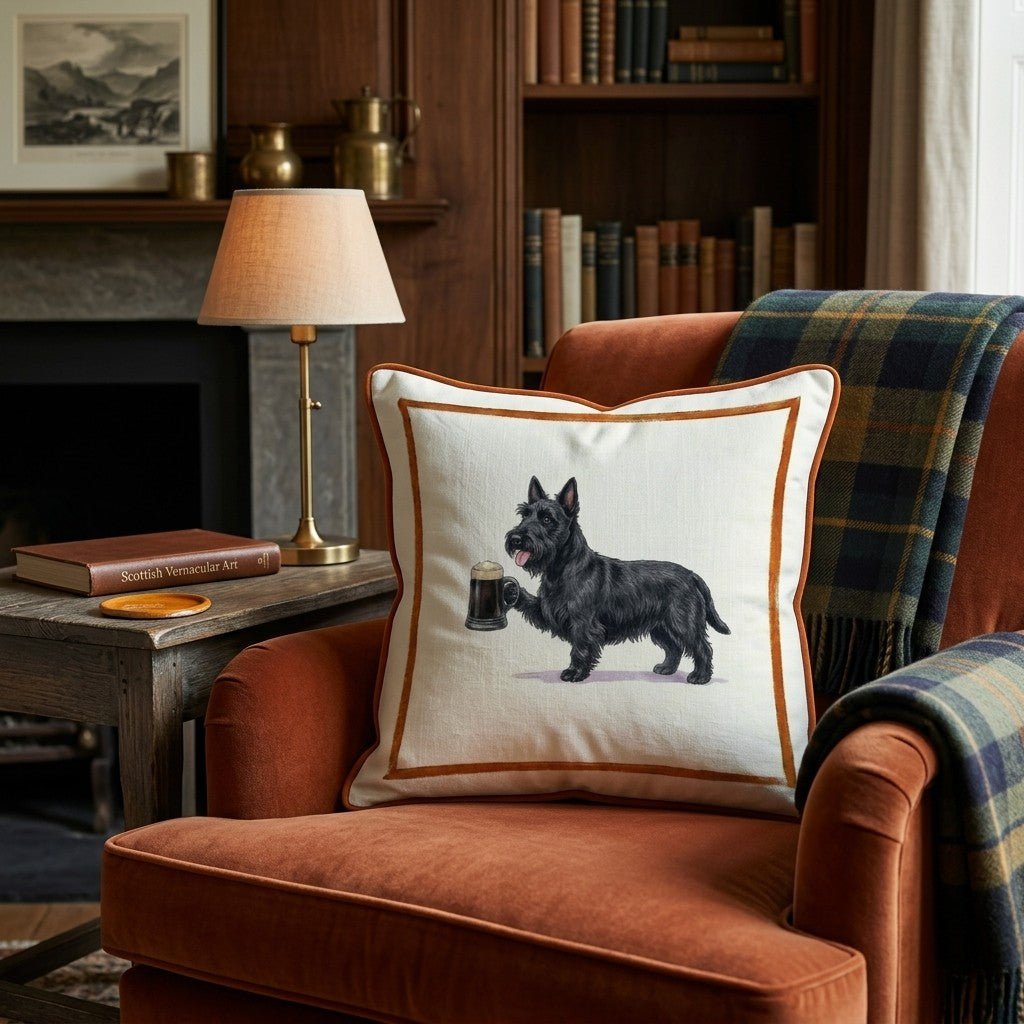 On Tap Scottie Throw Pillow - Hillcroft Home