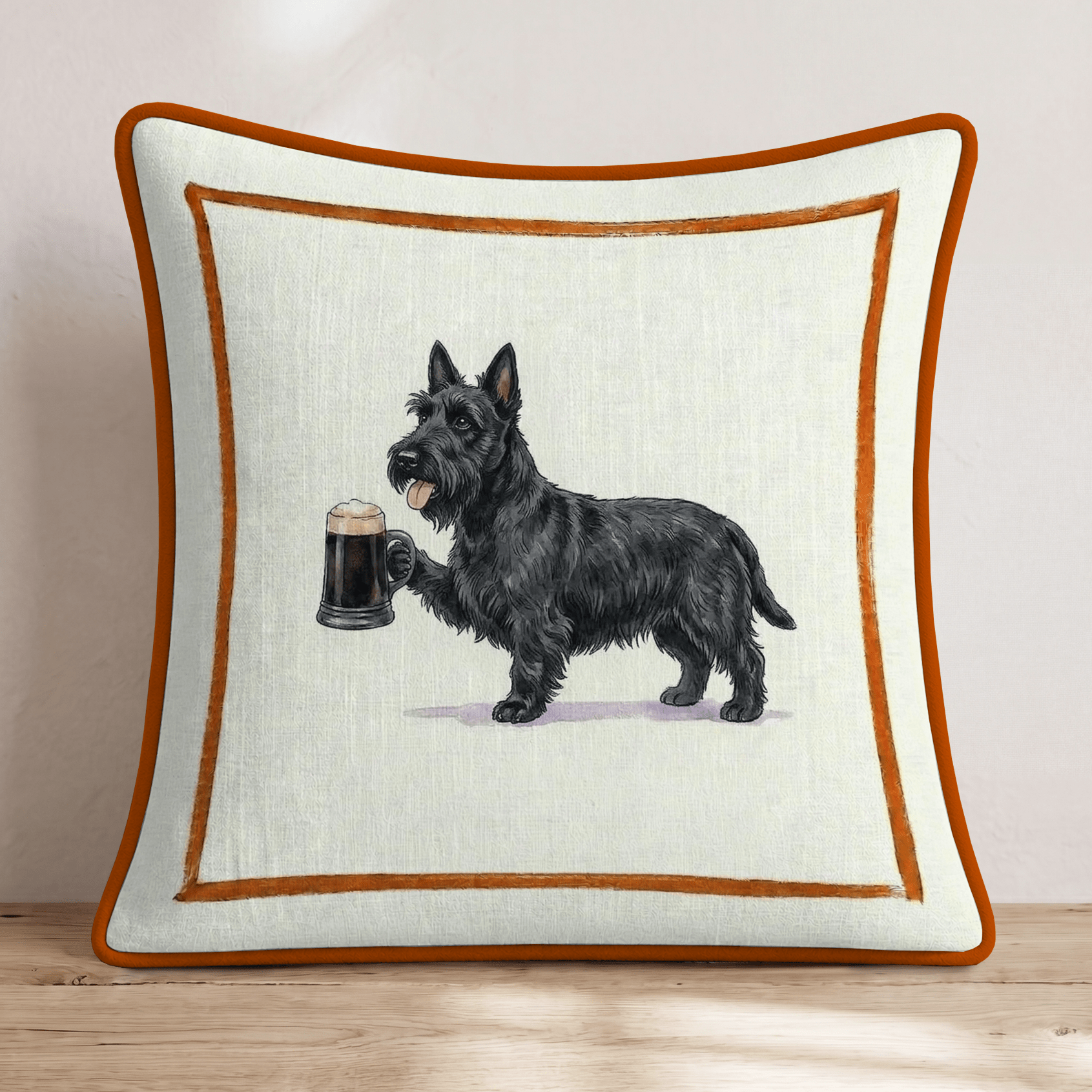 On Tap Scottie Throw Pillow - Hillcroft Home