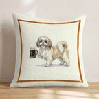 On Tap Shih Tzu Throw Pillow - Hillcroft Home