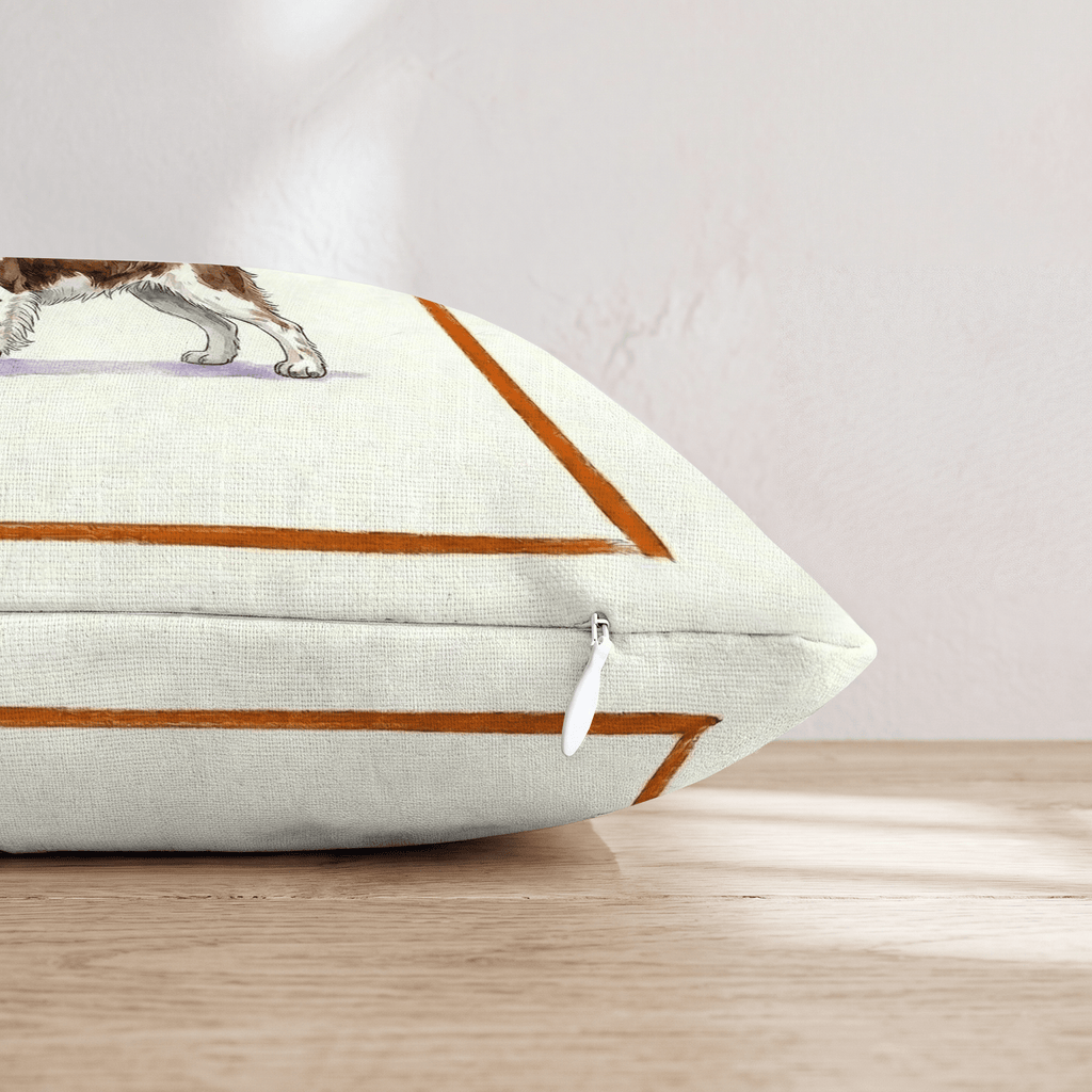 On Tap Springer Spaniel Throw Pillow - Hillcroft Home