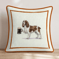 On Tap Springer Spaniel Throw Pillow - Hillcroft Home