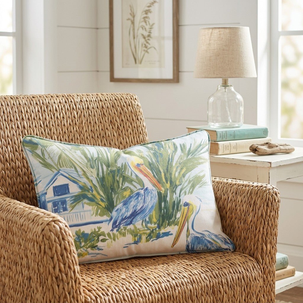 On the Dunes Throw Pillow - Hillcroft Home