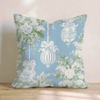 Once in a Blue Bauble Throw Pillow throw pillow - Hillcroft Home
