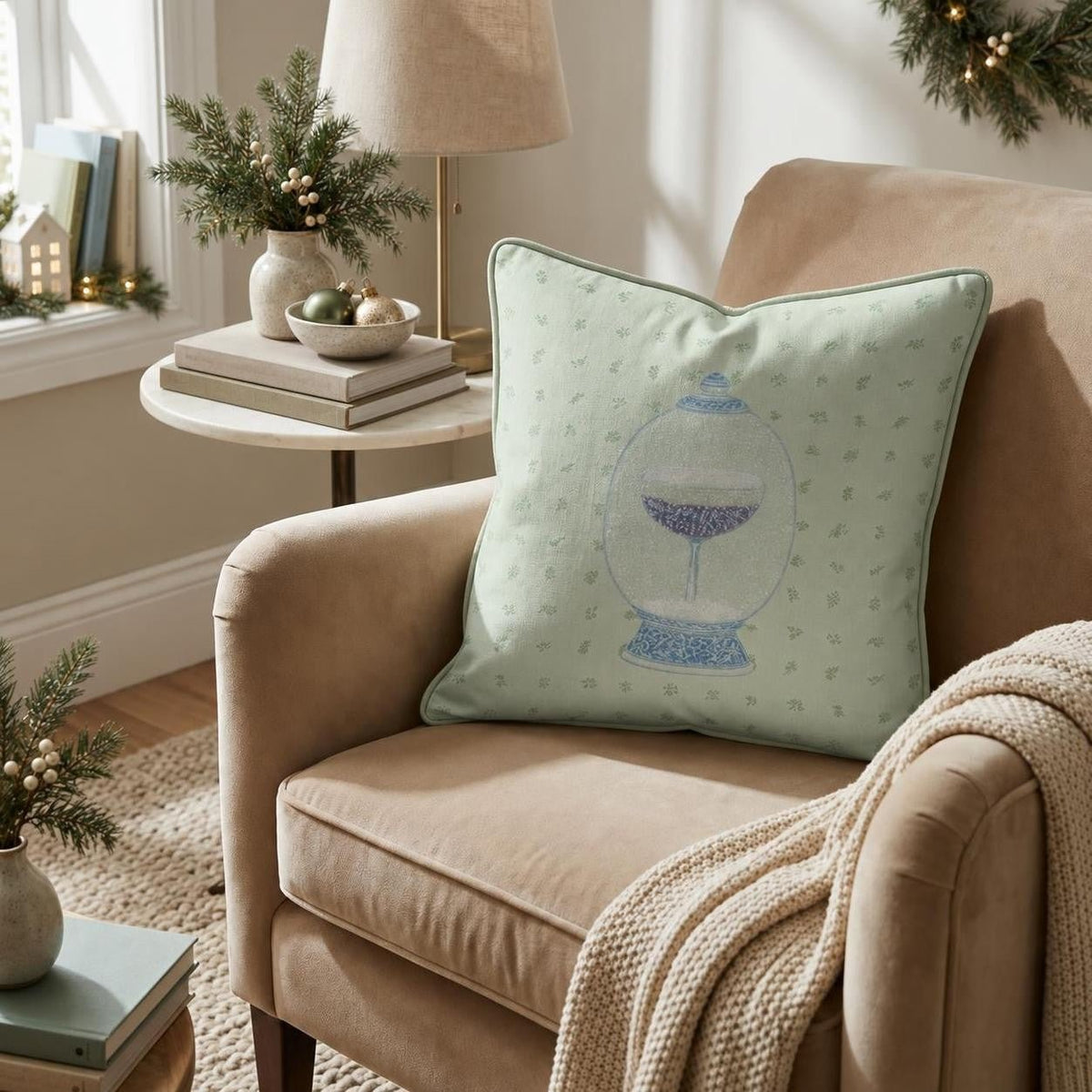 One for Santa Too Throw Pillow throw pillow - Hillcroft Home