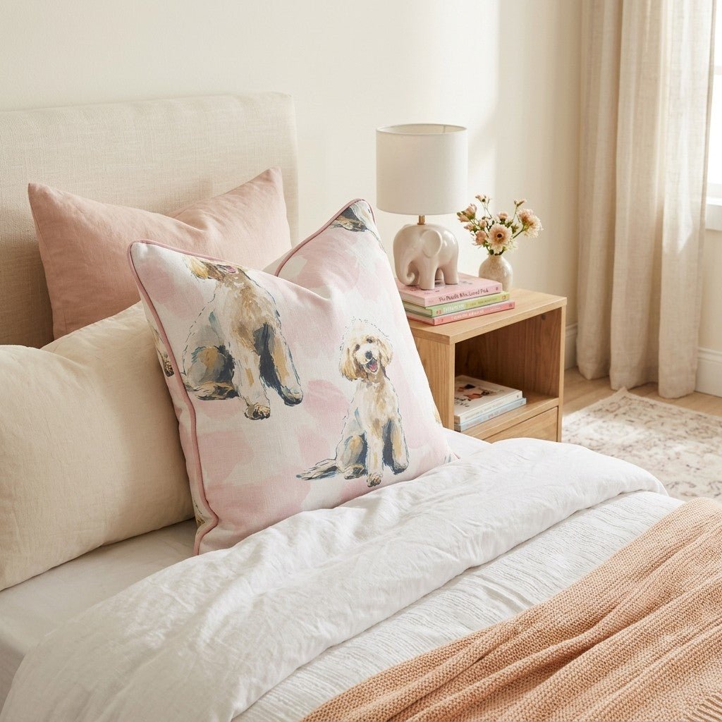 Ooh La La Poodle Throw Pillow - Hillcroft Home