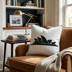 Opera House Outline Throw Pillow - Hillcroft Home