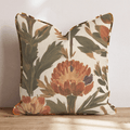 Orange Garden Thistle Throw Pillow throw pillow - Hillcroft Home