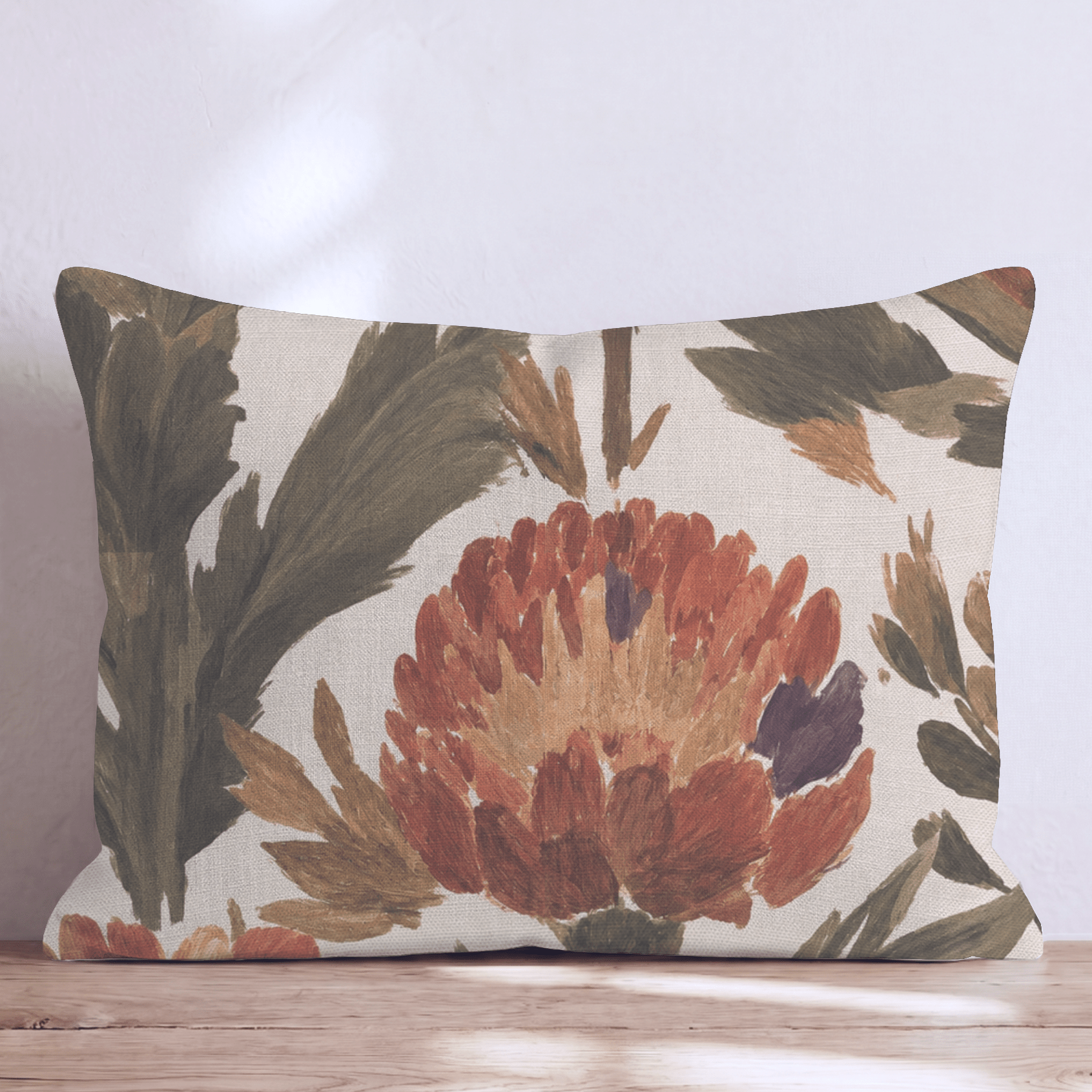 Orange Garden Thistle Throw Pillow throw pillow - Hillcroft Home