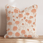 Orange Mum Garden Throw Pillow - Hillcroft Home