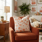 Orange Mum Garden Throw Pillow - Hillcroft Home