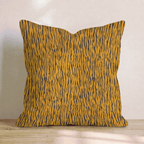 Orange Tiger Flat Throw Pillow - Hillcroft Home