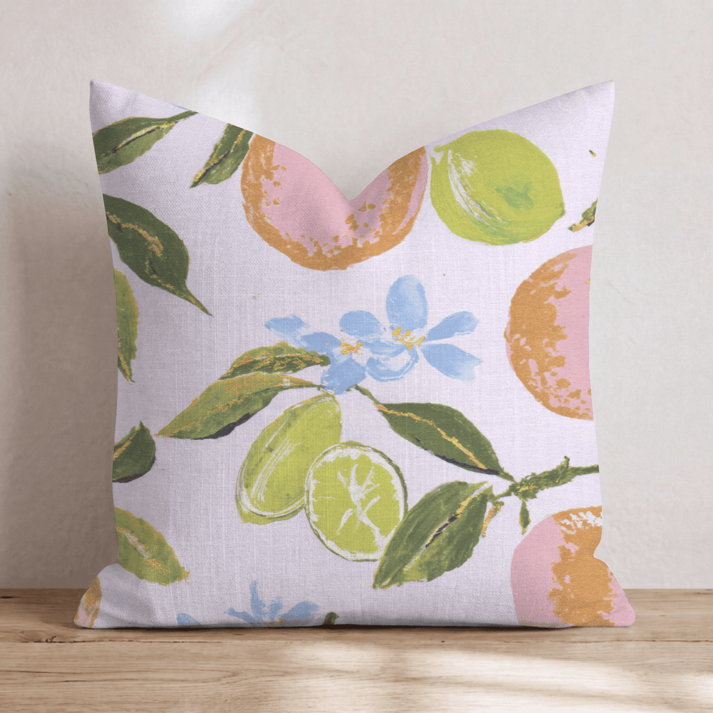 Oranges and Limes Throw Pillow - Hillcroft Home