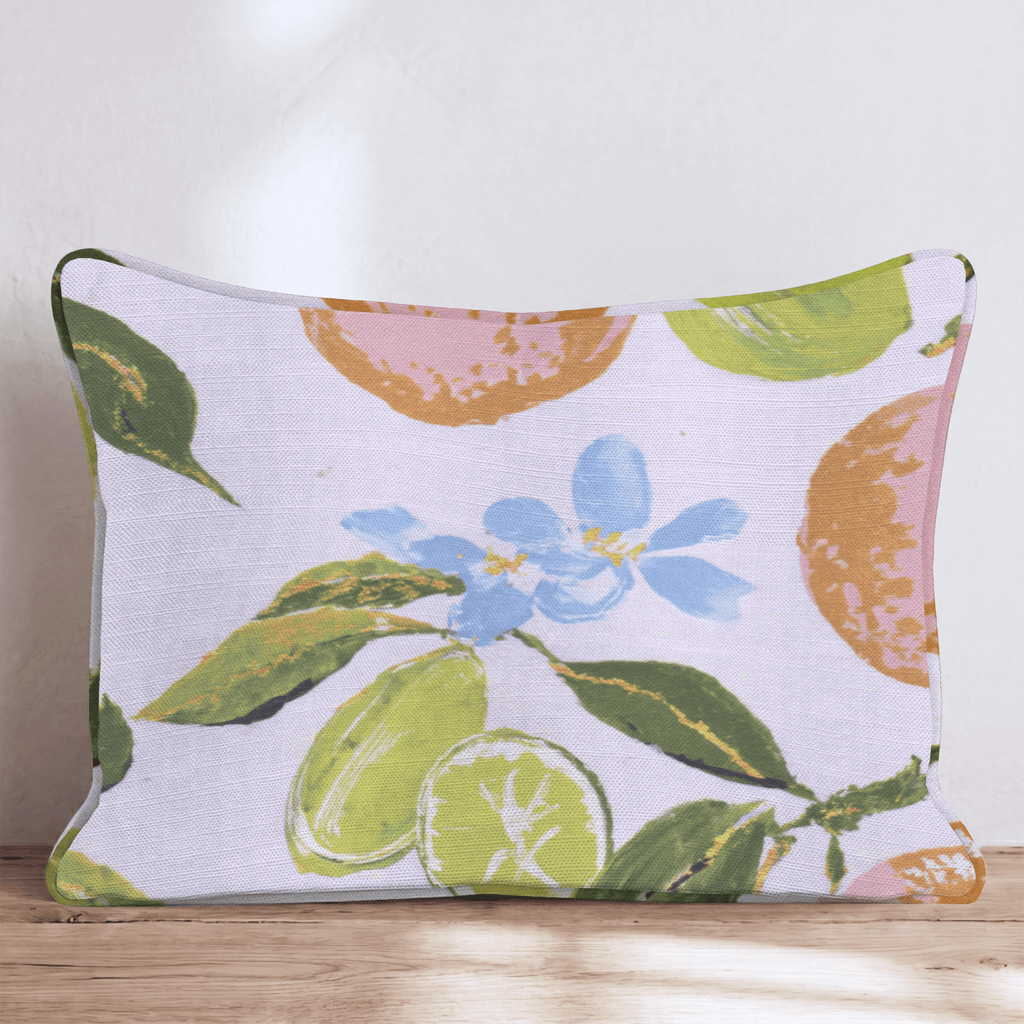 Oranges and Limes Throw Pillow - Hillcroft Home