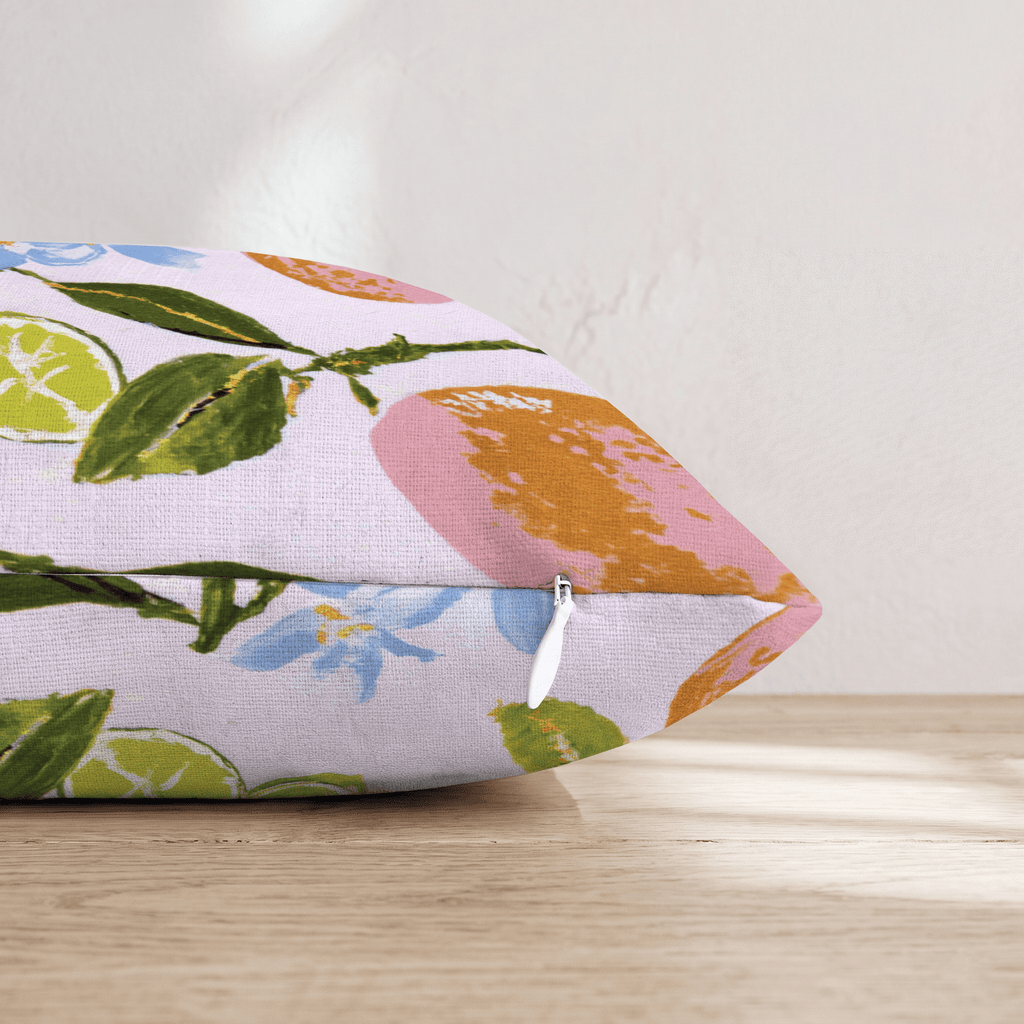 Oranges and Limes Throw Pillow - Hillcroft Home