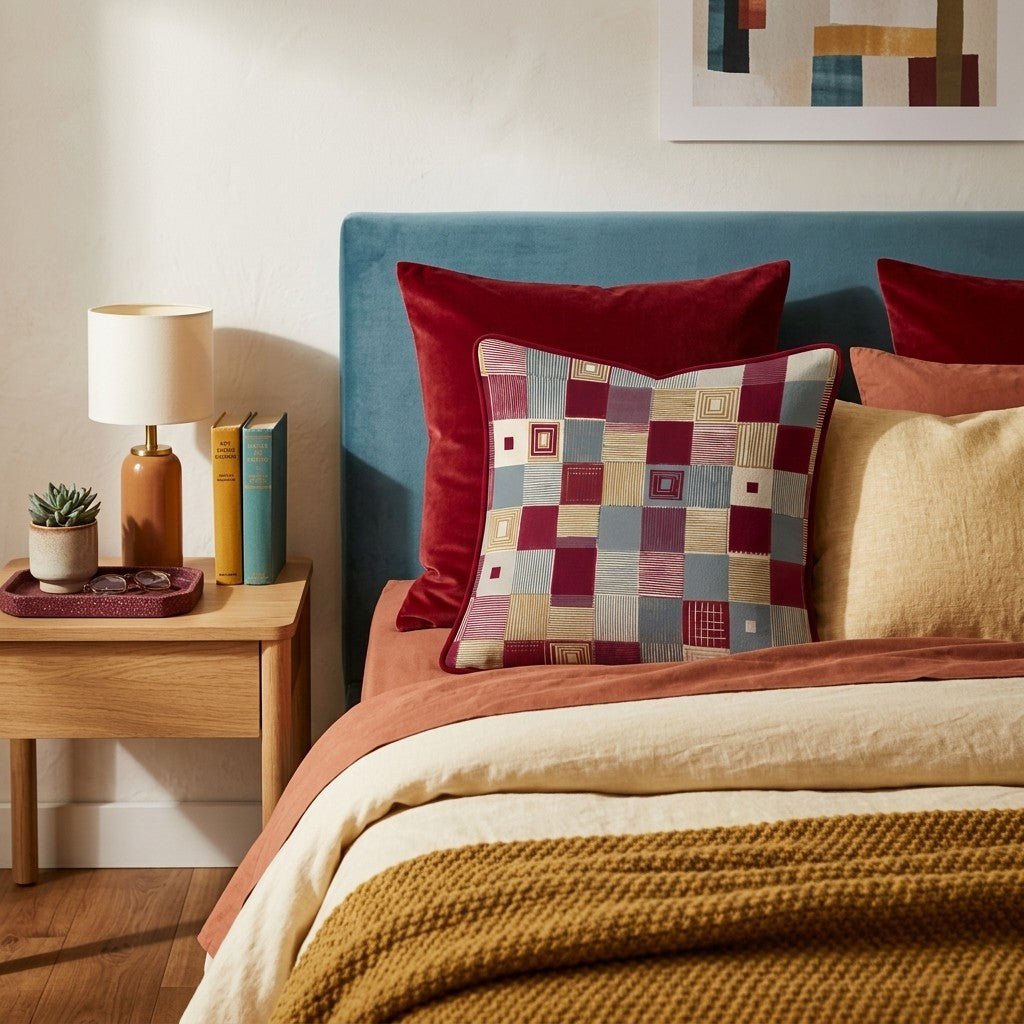 Orbit Grid Throw Pillow - Hillcroft Home