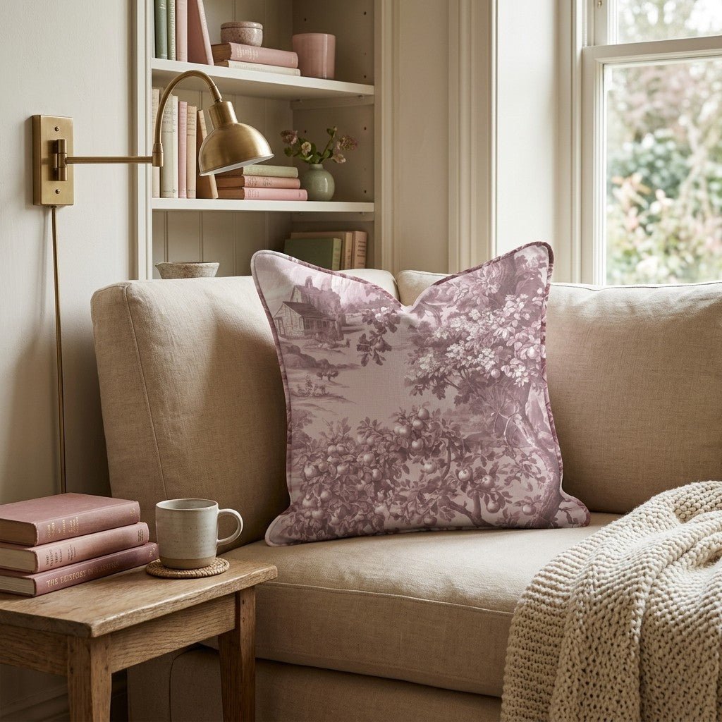 Orchard Manor Toile Throw Pillow - Hillcroft Home