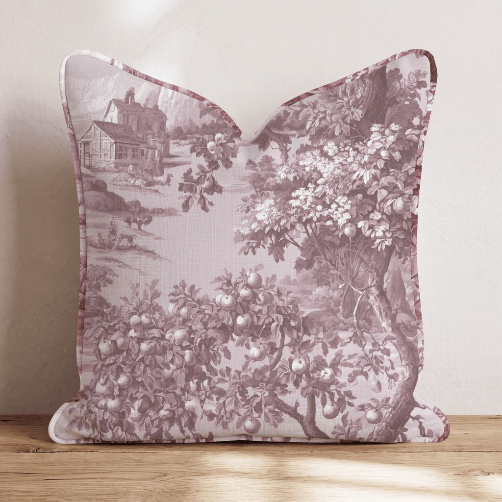 Orchard Manor Toile Throw Pillow - Hillcroft Home