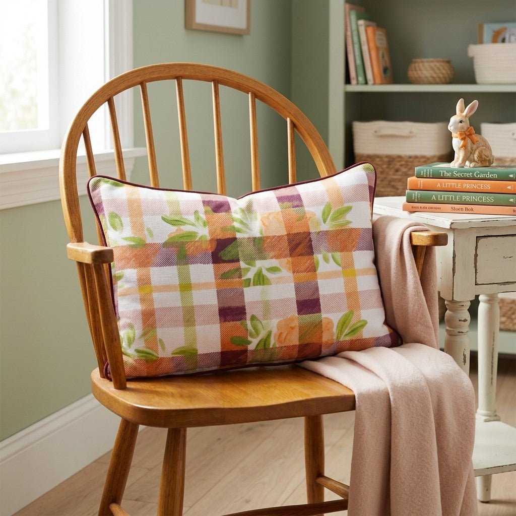 Orchard Plaid Throw Pillow - Hillcroft Home